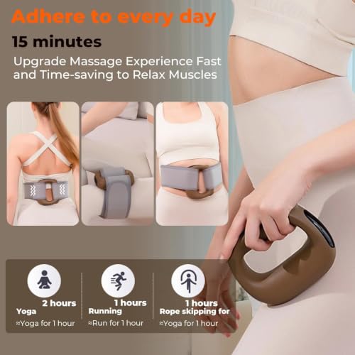 Image of Multifunctional Full-Body Fascial Ring, Deep Tissue Vibrations,High-Frequency Vibration, Adjustable Massage Modes,Portable Electric Fascia Blaster for Muscle Knot Recovery & Relaxation-Coffee