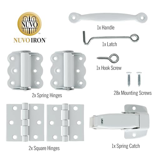 Nuvo Iron White Screen Door Hardware Kit by Nuvo Iron - Used condition - Image 2