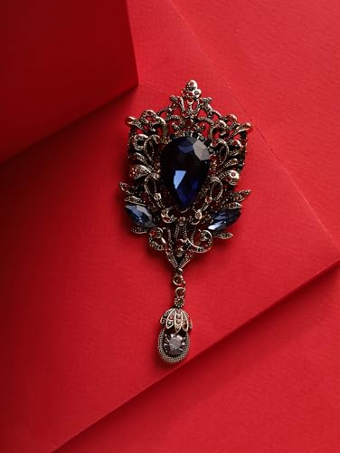 Image of MINACHI Vintage Victorian Design Queen's Cameo Antique Wedding Brooch Pin, Jewelry Gift for Women