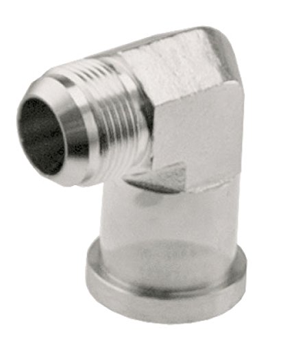 Anchor Fluid Power390-12-24 Code CD61 Carbon Steel 90degree Elbow JIC Thread Split Flange Adapter, 3/4" Tube O.D., 1-1/2" Flange Size, 1-1/16"-12 Thread
