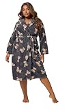 Yours Curve Teddy Shawl Collar Fluffy Dressing Gown - Women's - Plus Size Curve