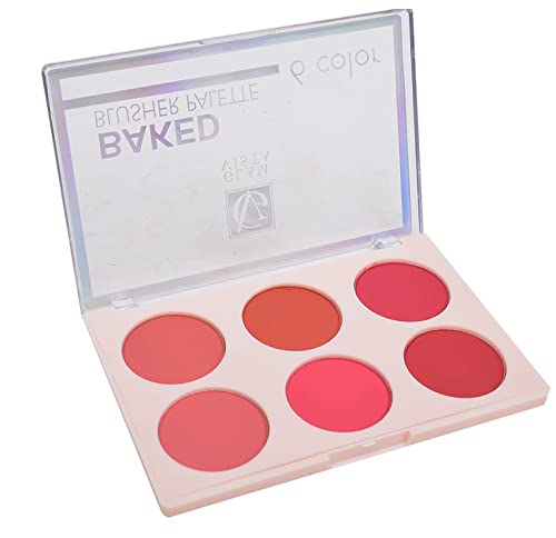 GLAM VISTA BAKED BLUSHER PALETTE 6 COLOR HIGLY PIGMENT (SHADE 02)