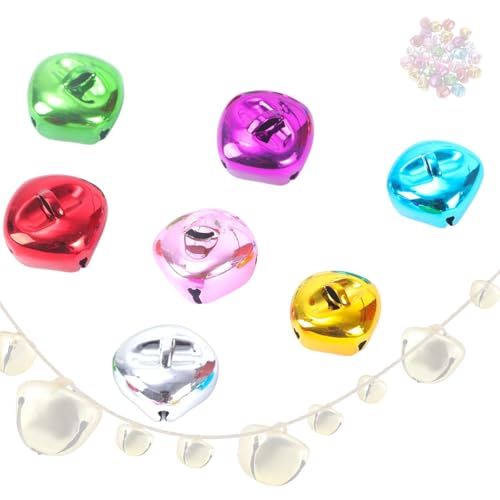36 Stück nachhaltige, bunte Kreuzglocken für Weihnachtsbaumschmuck,...