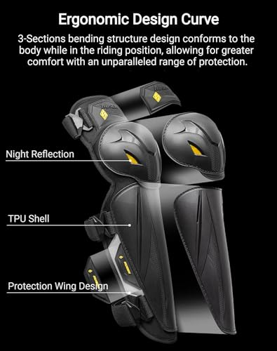 Rodilleras y coderas de moto ajustables para protección de motocross 4