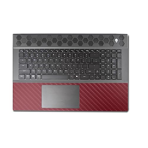 Image of MightySkins Carbon Fiber Skin Compatible With Alienware M18 R1 (2023) Full Wrap Kit - Solid Burgundy | Protective Durable Textured Carbon Fiber Finish | Easy To Apply & Change Styles | Made in the USA