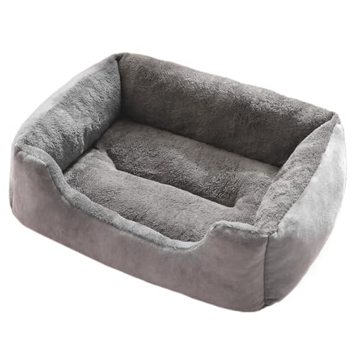 Cama para gatos, cachorro, 70 x 50 x 15 cm, para perros pequeños con acolchado de felpa, parte inferior antideslizante para jaula, sala de estar, balcón, patio, uso en interiores y exteriores, algodón