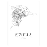 JUNIWORDS Stadtposter, Sevilla, Wähle eine Größe, 21 x 