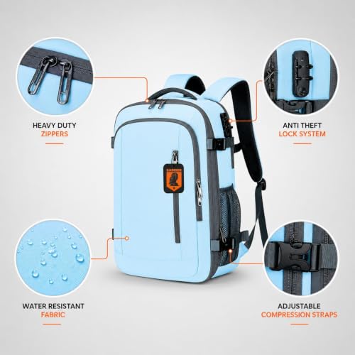 Image of KARRIER Vacuum Compression Backpack with Built-in System for Clothes & Gear Laptop Bags Backpacks for Men and Women 3-in-1 Space-Maximizing Organizer