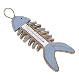 ibasenice Termómetro de Espina de Pescado Vintage para Interiores y...