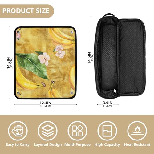 Organizador de herramientas para cabello 2 en 1 con tapete resistente al calor desmontable, estuche de viaje de doble capa para planchas, alisadores y rizadores miniatura 4