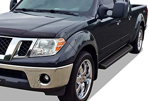 Estribos negros APS 6in para Nissan Frontier Crew Cab miniatura 6