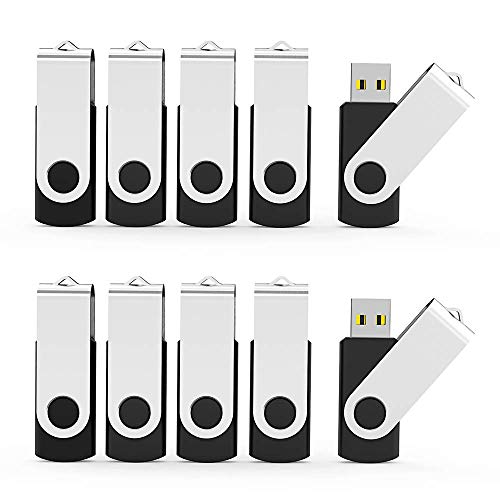 Clés USB 2.0 de 64 Go pack de 10 clés Aiibe noir clé de stockage externe clé usb universelle