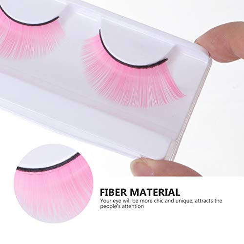 Generic 3 Paia di Ciglia Finte Rosa di Halloween