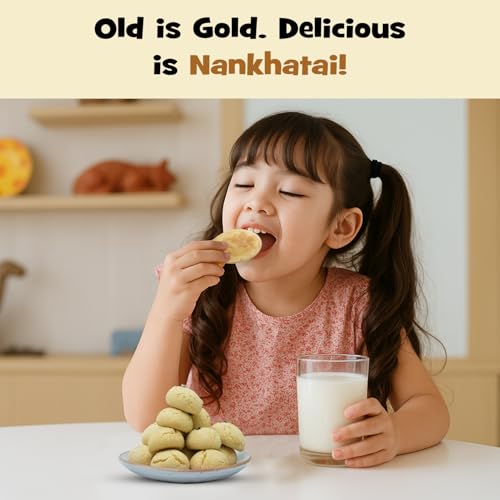 Image of Panchhi Nankhatai Biscuits 345 Gram Traditional Indian Shortbread Cookies Made with Pure Ghee Cardamom and Refined Wheat Flour Buttery Crumbly Texture Perfect Tea Time Snack (6 Month Shelf Life)