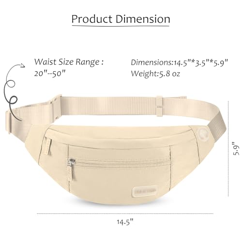 Image of MAXTOP Large Fanny Pack Crossbody Bags for Men Women Waist Pack with Key Chain Gifts for Enjoy Traveling Hiking Workout Dog Walking Casual Hands-Free Passport Bag Carrying All Phones