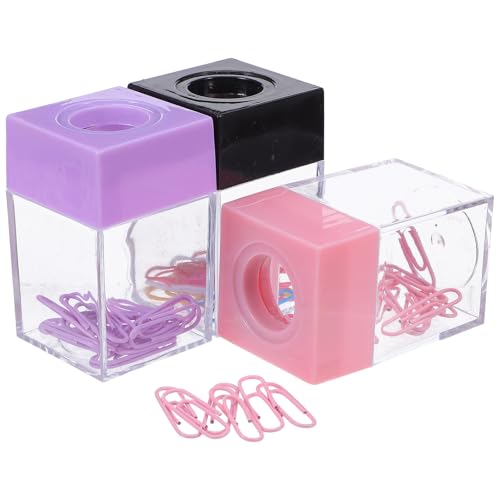 PLAFOPE 3���C�y�[�p�[�N���b�v���[�{�b�N�X �����v���X�`�b�N���Ŋ����萮���� �}�O�l�b�g���W�t���ŃN���b�v�̎U���h�~ �I�t�B�X �w�Z