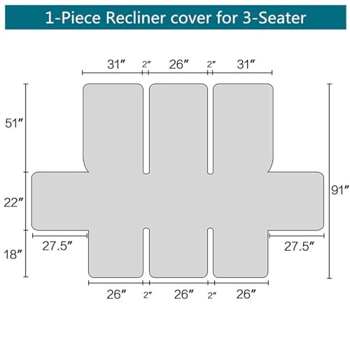 Funda para sofá reclinable impermeable que evita manchas de mascotas y pelos 4