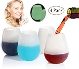 Brilla en la oscuridad: copas de vino luminosas especiales hechas de silicona de alta calidad, las copas de vino brillan en la oscuridad después de una exposición intensa a la luz durante 1-3 horas.