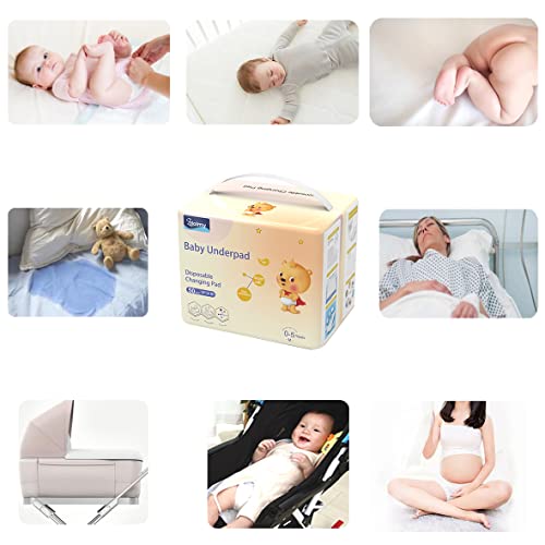 Zdolmy Large Disposable Changing Pads For Baby (50 Pack) – Portable Changing Pad Liners For Mess Free Travel, Ultra Absorbent, Waterproof And Super Soft - 24" X 18" #TOP6