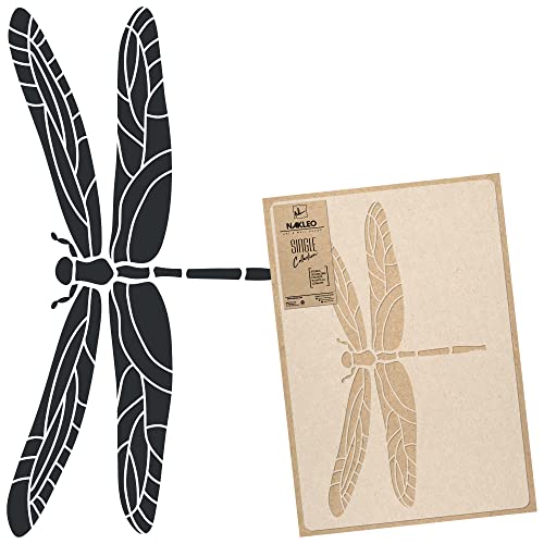 NAKLEO-Reusable-Plastic-Wall-Stencil-59x95cm-23-x-37-Dragonfly-Darning-Insect-Bug-Large-Wallpaper-Pattern-Painting-DIY-Art-Craft-Template-Fabric-Furniture-Wood-Canvas
