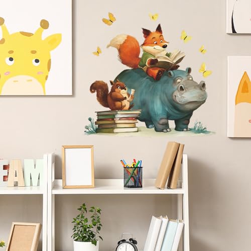 Vinilos decorativos de animales acuarela removibles Achang miniatura 4