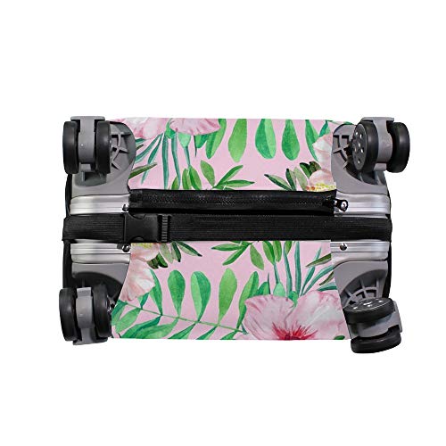 Housse de bagages fleurs d'hibiscus anti-salissure pour soute d'avion