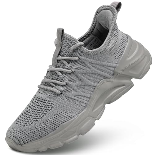 Socviis Women's Slip-On Casual Walking Shoes Gray