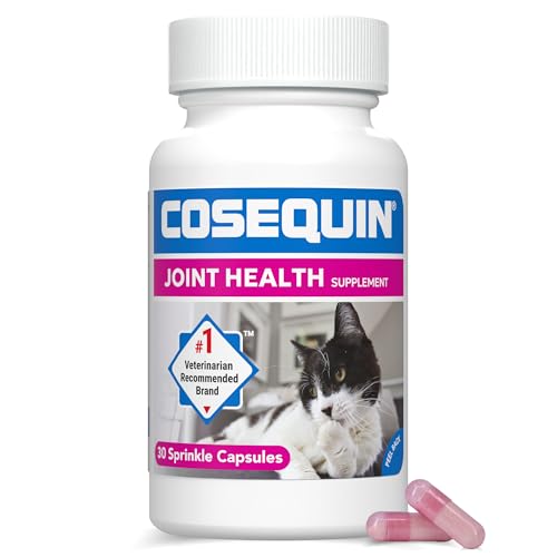 Nutramax Cosequin for Cats Joint Health Supplement Contains Glucosamine for Cats Plus Chondroitin Supports Healthy Joints for all Breeds and Sizes Sprinkle Capsules 30 Count