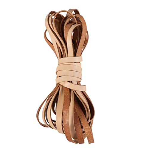 AUTSUPPL DIY Jewelry Supplies 10m Cowhide Strips Flat Leather Cord for Bracelet Necklace Beading Craft Rope