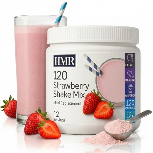 HMR 120 Shake Meal Replacement Powder | Strawberry Shake Mix to Support Healthy Weight Loss | 12g of Protein | Nutritional Drink | Low Calorie Food | 12 Servings