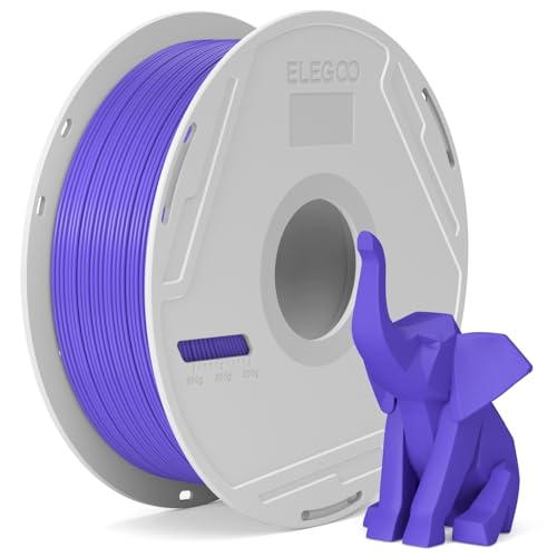 ELEGOO PLA Basic Filament with Reusable Spool Purple 1KG, 1.75mm PLA 3D Printing Filament 2.2lbs High Dimensional Accuracy, Easy Installation Detachable Spool Fits for Most 3D Printers