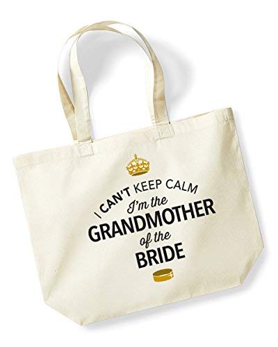 Grandmother Of The Bride, Gift, Bag, Tote Bag, Keepsake, Brides Grandmother, Brides Grandmother Gift (Natural)
