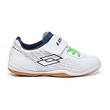  Lotto SOLISTA 700 ID CL S, Botas de fútbol Unisex para Niños, Blanco (Wht/BLU Cit 000), 35 EU