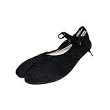  IkITABI by TRAZITA - Japanische Ballerinas Obi, Schwarz, Schwarz - Schwarz - Größe: 43 EU