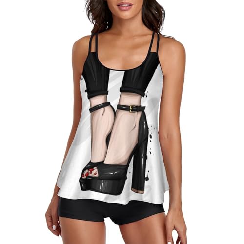 Robe de plage tankini anti-frottement avec short de garçon pour bouger sans complexe en été