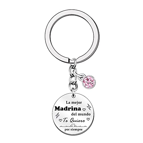 FGHJK Regalo Madrina bautizo Llavero Madrina Regalos Navidad La mejor madrina del mundoTe Quiero por siempre Madrina Regalo Madrina Cumpleaños Ideas Regalo Madrina, plateado, L Cover