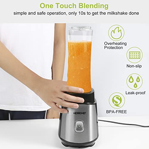 HERRCHEF Smoothie Blender, Personal Blender for Shakes and Smoothies