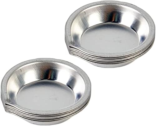 12pcs Makeup Palette Stainless Steel Small Round Paint Tray Artist Watercolours Paint Mixing Palette Tray