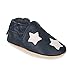HMIYA Chaussures Cuir Souple Bébé Chaussons Premiers Pas Bebe pour Garçon Fille Nourrisson Efant(Bleu foncé Sx,6-12 Mois)
