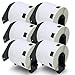 6 Rolls Brother-Compatible DK-1209 29mm x 62mm(1-1/7" x 2-3/7") 4800 Small Address/Barcode Labels With Refillable Cartridge