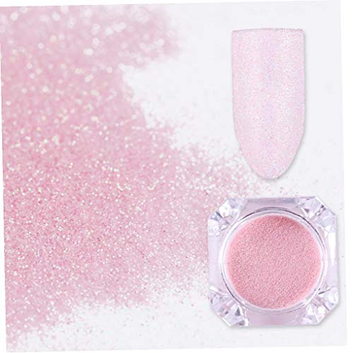 AMOYER 1pc / Box Rosa Nagel-funkeln-Puder-perlen-Shinning Pigment Nail Art Uvgelpoliermittel Dekoration Staub Maniküre…
