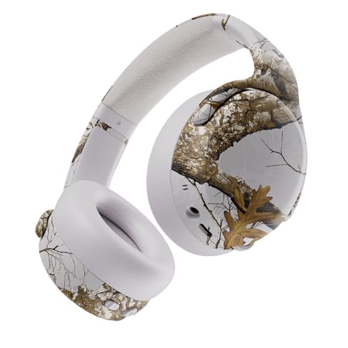 Image of Skullcandy Crusher ANC 2 Wireless Over-Ear Bluetooth Headphones with Multi-Sensory Bass, Active Noise Cancelling, Up to 60 Hours Battery, Microphone for iPhone Android - Realtree Edge Colors White