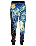 Dorathy Men Women Vincent Van Gogh Oil Painting Starry Night Print Joggers Pants Hip Hop Sweatpants