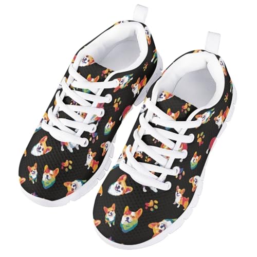 Girls Tennis Shoes Cute Sneakers for Little Kids 5-12 Outdoor Exercise