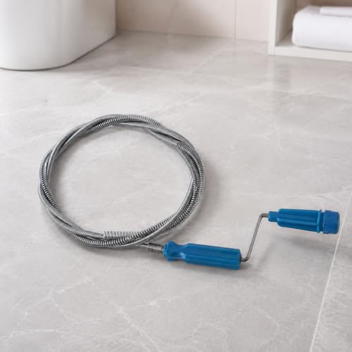 Destapacaños manual, serpiente para desagüe de acero inoxidable para fregadero de cocina y baño, destapacaños reutilizable para pelo, manual de 3 m miniatura 3