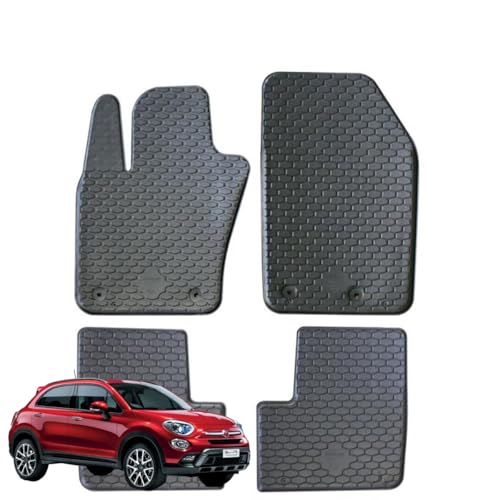 SERIE 4 TAPPETI - TAPPETINI IN GOMMA TPE NERI PER