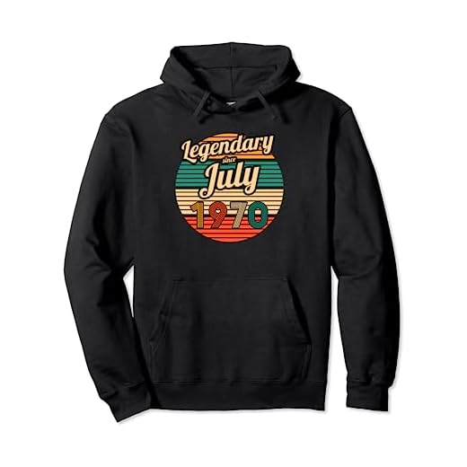 Legendario desde julio de 1970 53 cumpleaños hombres Sudadera con Capucha