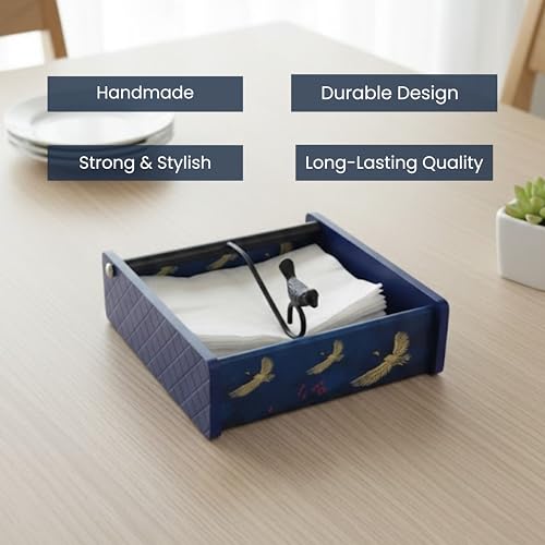 Image of Home Sparkle Napkin Storage - 1 Pack Table Napkin Holder Tray for Indoor & Outdoor Use | Kitchen, Dining, Restaurant & Home Decor