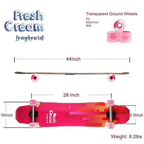 WHOME Fresh Cream Longboard Skateboard