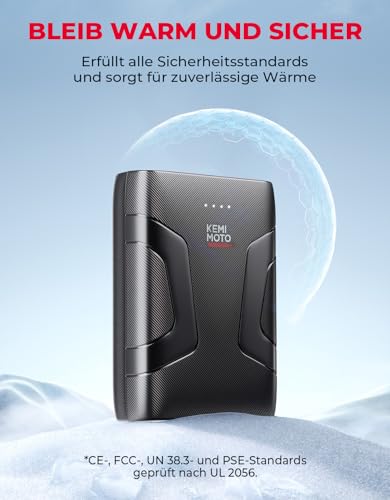 KEMIMOTO Beheizbare Weste Herren, Beheizte Weste mit 6 Heizzonen, 3 Einstellbare Wärmestufe, USB Eletriksche Heizweste für Skifahren, Angeln, Motorrad, Camping, Outdoor Ativitäten